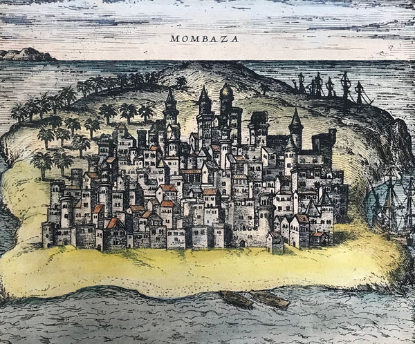Maps, City Views, Aden, Mombaza, Quiloa, Cefala, Braun, Hogenberg