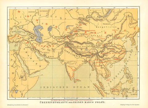 Maps, Asia, Marco Polo, Journeys