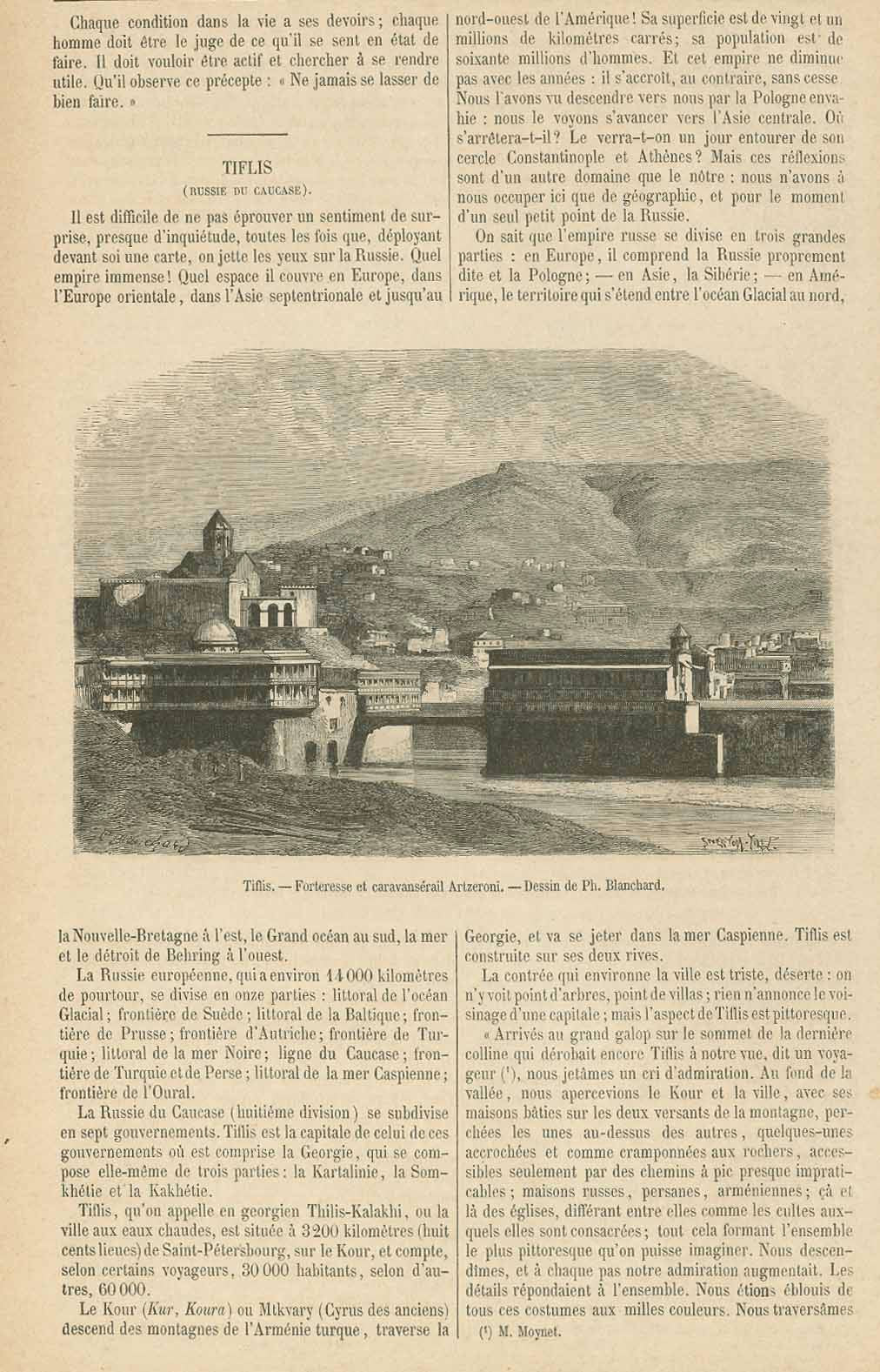 City Views, Georgia, Caucasia, Tiflis, Daria Tower, Caravanserail Artzeroni, Kasbek, Koura