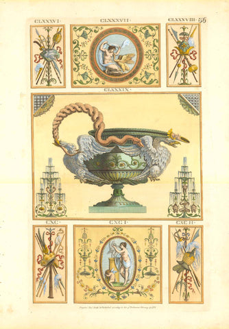 Interior Design, Ancient World, Decorative, Sacrificial Bowl, Mythology, Leda and Swan, Pergolesi, Snakes