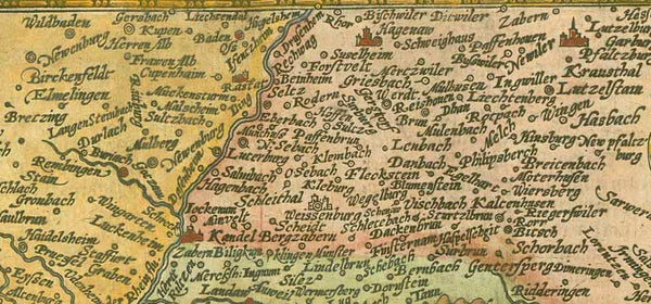 Maps, Germany, Rhine, Rheni Palatinatus, Rheinpfalz, Speyer, Joan Bussemacher, Matthias Quad