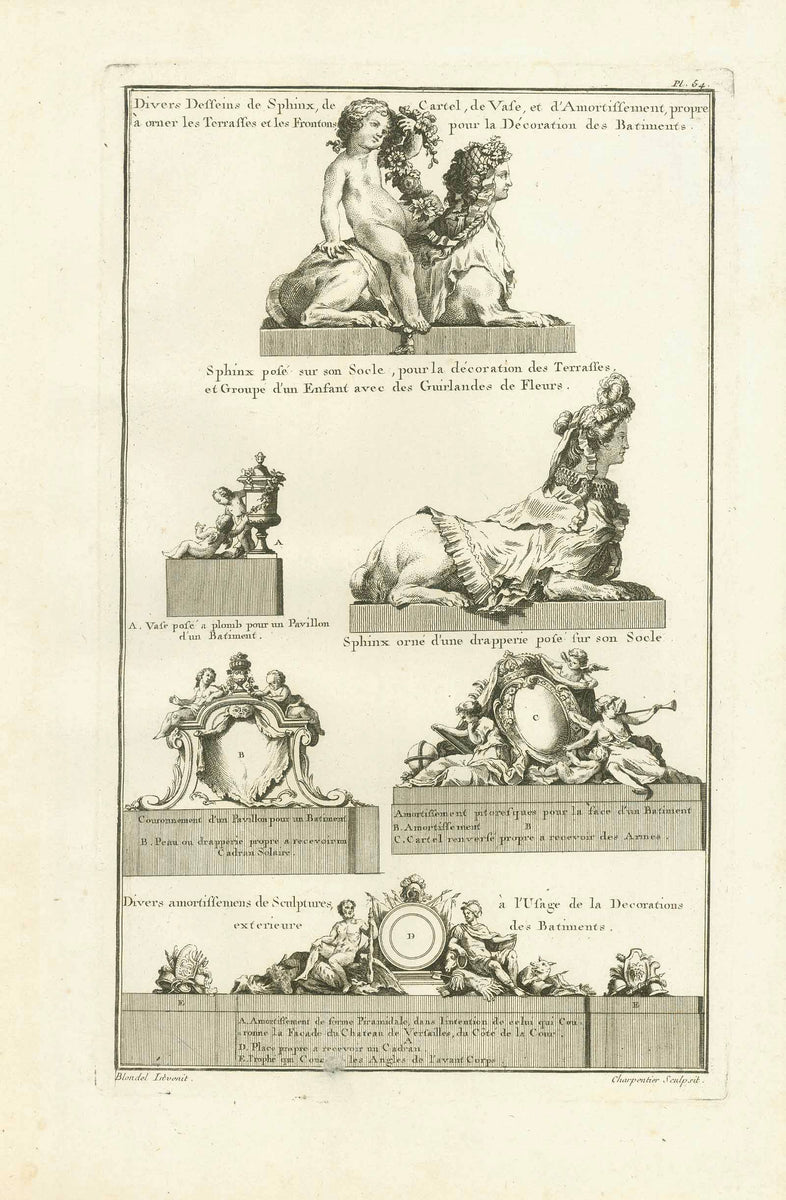 Architecture, Design, Interior decoration, Sphinx, Batiments, Blondel ...