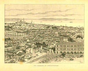 "Vue Generale De Constantinople"

Zincograph published ca 1890.

Original antique print