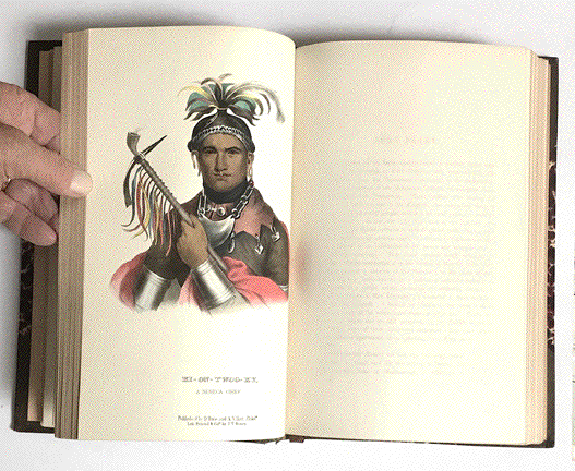 MCKENNEY, THOMAS and JAMES HALL;

CHARLES BIRD KING (ILLUSTRATOR).

"History of the Indian Tribes of North America with Biographical Sketches and Anecdotes of the Principal ChiefsÉ"

Published in Philadelphia by Rice, Rutter &amp; Co. 1870

Vol. I only with 40 superbly hand-colored lithographic plates hightened with gum arabic. Of Native American chiefs in their dress.