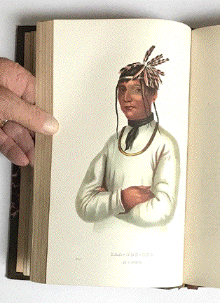 MCKENNEY, THOMAS and JAMES HALL;

CHARLES BIRD KING (ILLUSTRATOR).

"History of the Indian Tribes of North America with Biographical Sketches and Anecdotes of the Principal ChiefsÉ"

Published in Philadelphia by Rice, Rutter &amp; Co. 1870

Vol. I only with 40 superbly hand-colored lithographic plates hightened with gum arabic. Of Native American chiefs in their dress.