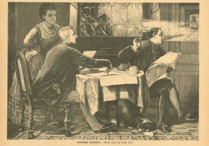 "Elsaessische Politiker"  Politics, Politicians, Alsace  Wood engraving published 1883.  Original antique print  