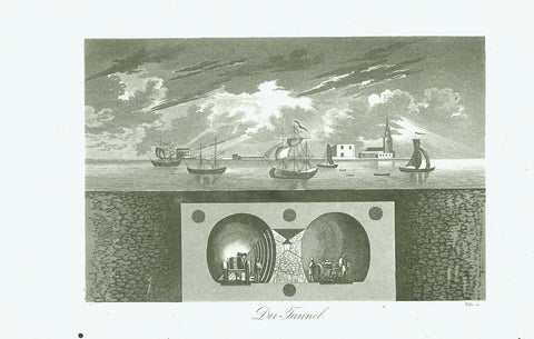 "Der Tunnel"

Fine aquatint by Bebi published ca 1820. This shows the work on a tunnel.

Original antique print