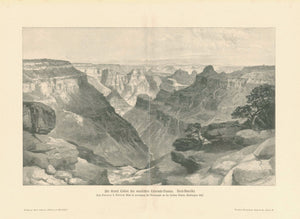 "Der Grand Cañon des westlichen Colorado Flusses. Nord Amerika"

Wood engraving after Clarence Dutton, published 1895.

Original antique print