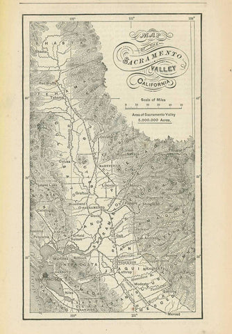Antique map, "Map of the Sacramento Valley California"  Wood engraving publihed 1872.  Original antique print    For a 30% discount enter MAPS30 at chekout , interior design, gift ideas, vintage, decoration 