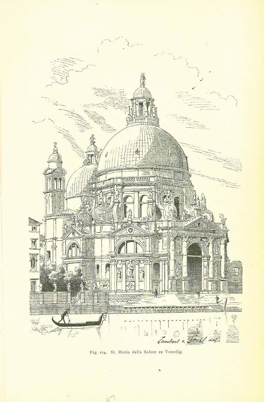 "St. Maria della Salute zu Venedig"

Wood engraving published 1887.

Original antique print