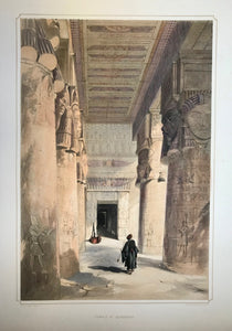 "Temple of Denderah"  Type of print: Lithograph  Color: Toned and Hand-colored  Artist: Henry Pilleau (1813-1899)  Lithographed by: Dickinson & Son  Where: London  When: 1845