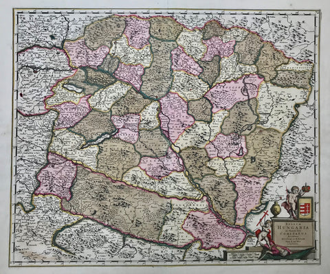 Maps, Hungary, Serbia, Rumania, Budapest, Belgrad, Temeswar, Timișoara, de Wit