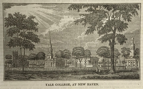 USA: Yale College at New Haven  Wood engraving ca 1860.
