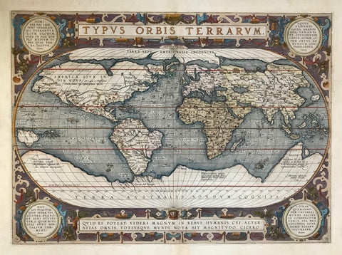 Maps, World Map by Abraham Ortelius