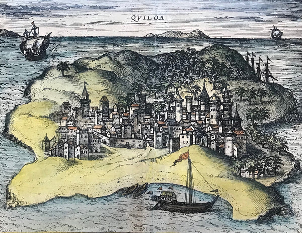 Maps, City Views, Aden, Mombaza, Quiloa, Cefala, Braun, Hogenberg