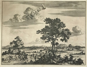 "Saba, Ville en Perse"  Copper engraving by Pierre Van der Aa from the scare " La galerie agredable du monde.....Tome premier des Indes Orientales" Published ca 1725. It was published in 66 parts and is one of the biggest books ever published. It is said that only one hundred copies were printed.