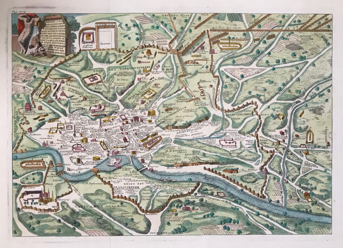 Maps, City Views, Italy, Rome, Samuel Faber – Philographikon Antique ...