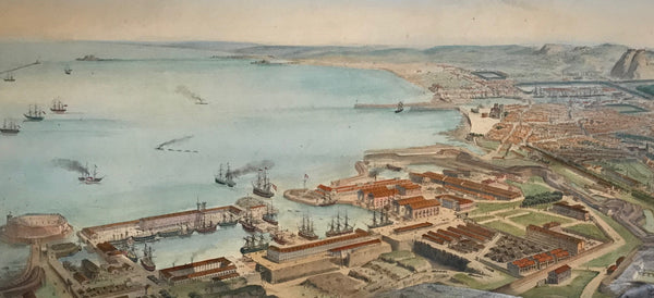 France, Cherbourg Vue prise au-dessus du Port Militaire