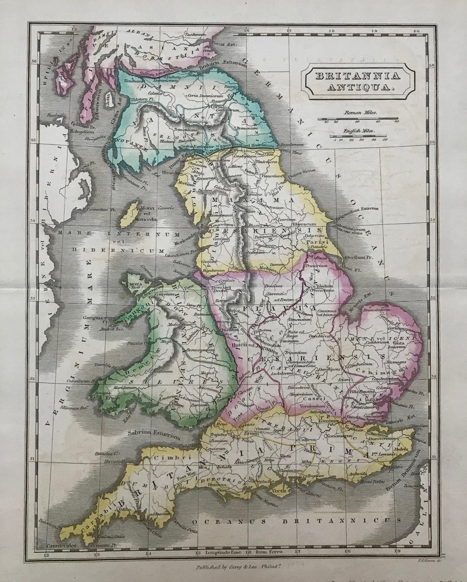 Maps, Great Britain, Britannia Antiqua – Philographikon Antique Maps ...