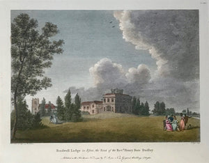 Bradwell Lodge in Essex, The Seat of the Revd. Henry Bate Dudley  By W. angus after Rowlanson, dated 1793.