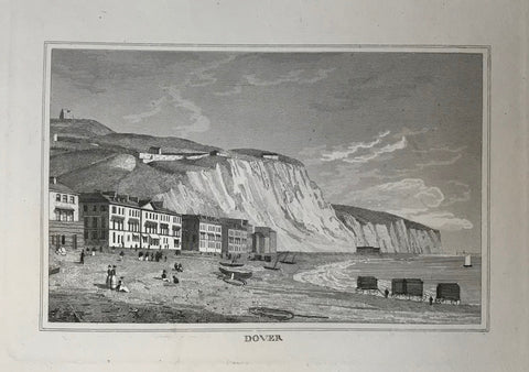 Dover  Steel engraving 1837. Clean print with wide margins..