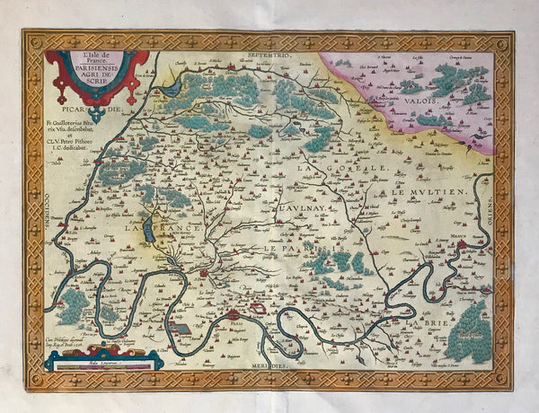 Maps, France, Paris, Isle de France, Abraham Ortelius
