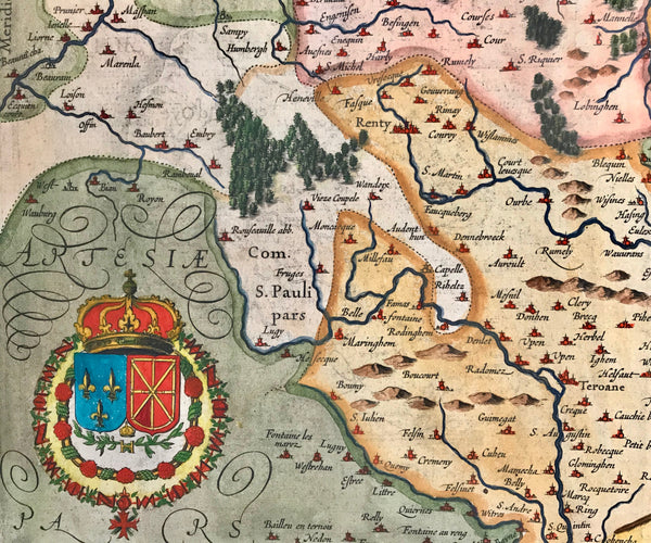 Maps, France, Northwestern France, Boulogne-Sur-Mer, Guines, Hondius