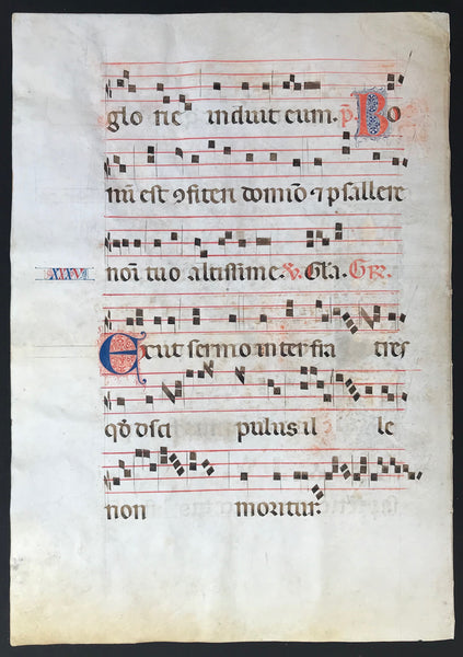 Illuminated Manuscript: Ornamental Initial "I":