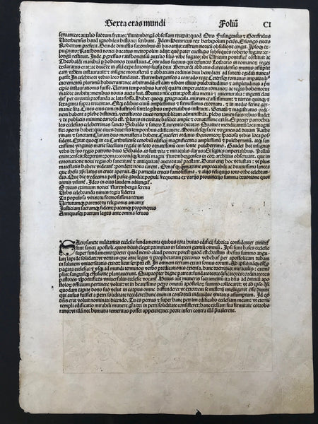 Schedelsche Weltchronik 1493: "Data es mini potestas in cell et in terra: Salvator"