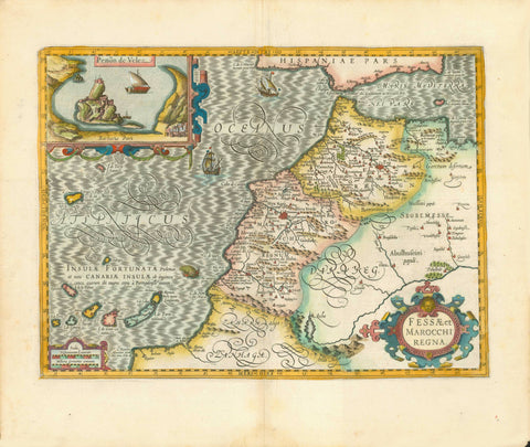 Maps, Africa, Spain, Canary Islands, Madeira, Peñon de Velez, Fortunate Island