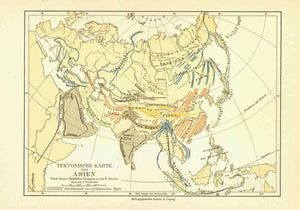 "Tektonische Karte von Asien"  Published 1901.
