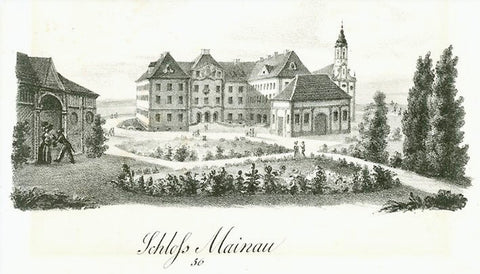 "Schloss Mainau"  Anonymous lithograph published ca 1850.