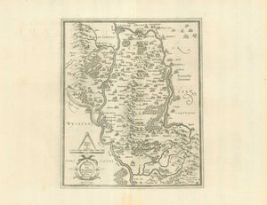 "Udrone Irlandiae in Caterlagh Baronia"  Detailed and decorative copper etching by Gerard Mercator (1512-1594)  Map shows present day County Carlow in Leinster Province and Catherlaugh, now Carlow.  Published in Amsterdam ca 1620.  Original antique print    For a 30% discount enter MAPS30 at chekout, interior design, wall decoration, ideas, idea, gift ideas, present, vintage, charming, special, decoration, home interior, living room design