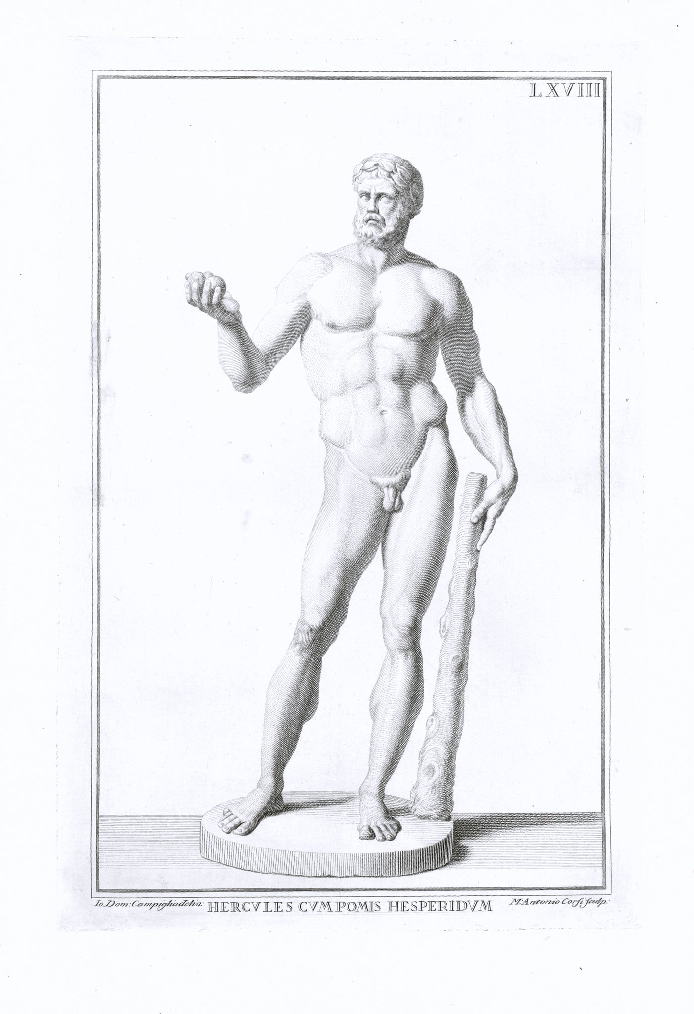 Statues, Ancient World, Hercules, Hesperides, Giovanni Domenico Campiglia