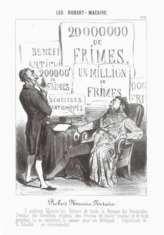 Caricatures, Notar, Notary, Banker, Banquier, Daumier, Stockholders