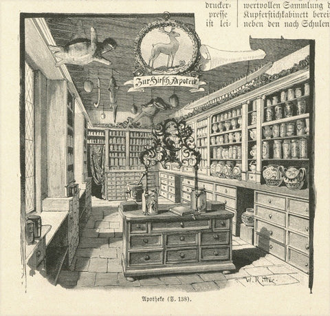 Professions, chemist, Apotheke