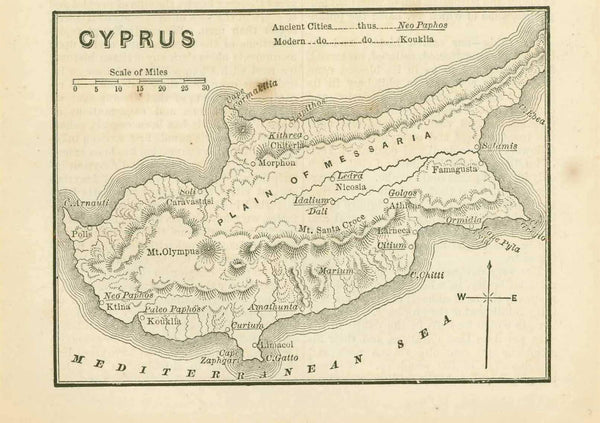 11-page articale Titled:  "The Explorations of Di Cesnola in Cyprus"  Cyprus, Vessels, Colossus of Golgos, Phoenician Hercules, Luigi Palma di Cesnola  The articale has 22 images 6 of the images are shown above. Nost images show archelogical discoveries.  Original antique print  