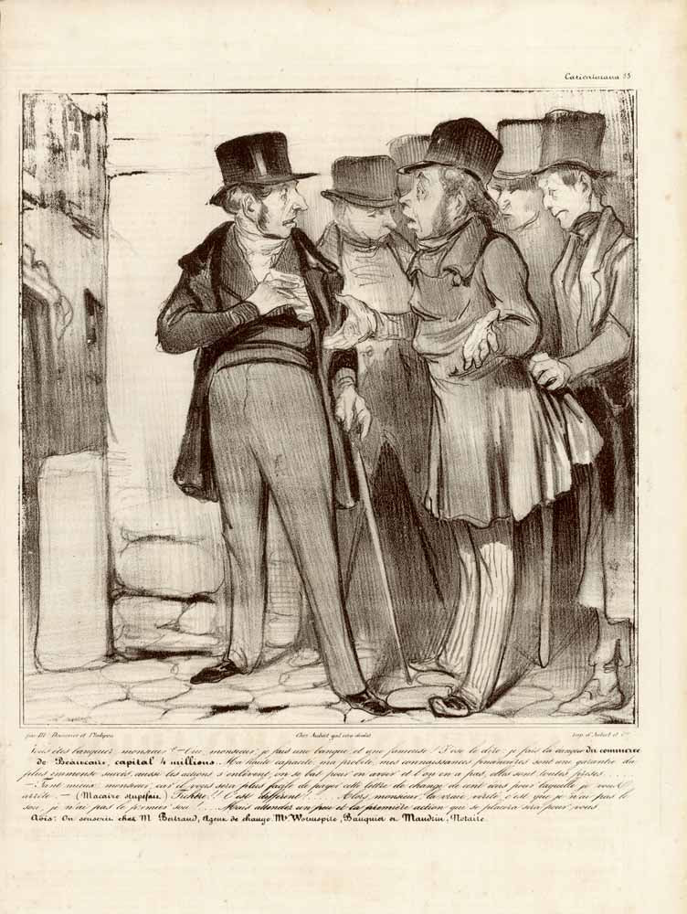 Caricatures, Daumier, Banker, Banquier Charivari – Philographikon ...