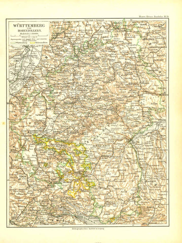 Maps, Baden Wuertemberg, Hohenzollern