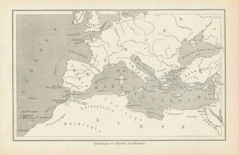 Maps, Ancient World, Exploration Routes, Phoenicians, Cartaginians