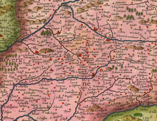 Maps, France, Languedoc, Langue d'Oc, Cahors, Quercy, Aubin, Rodez, Rhone