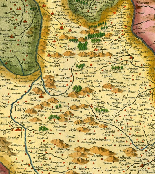 Maps, France, Languedoc, Langue d'Oc, Cahors, Quercy, Aubin, Rodez, Rhone