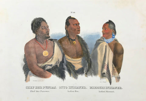 "Chef der Puncas -Chef des Piuncas"  "Otto Indianer - Indien Oto"  "Missouri Indianer - Indien Missouri"