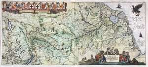 Maps, Germany, Holland, France, River Rhine, Rhenus Fluvorum, Course of the river Rhine, Rheinlauf