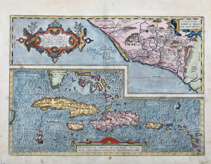 "Culiacanae Americanae Regionis, Descriptio"  "Hispaniolae, Cubae, Aliarumque Insularum Circumiacientium, Delineatio"  