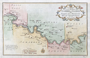Map of the Gambia river