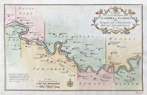 Map of the Gambia river