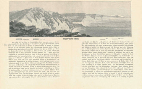 "Kustenlandchaft von Devonshire"  Devonshire, Geological Formations  Wood engraving ca 1900.  Original antique print  