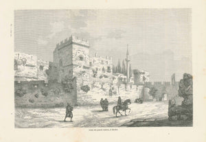 "Prieure de France, A Rhodes"  Greece, Griechenland, Rhodes, Port de Rhodes, Port du Aubusson  *****  "Voyage a L'Ile de Rhodes"  "Text et Dessins par M. Eugene Flandin 1844"  8 separate-page article about Rhodes. The article is illustrated with 14 wood engravings.