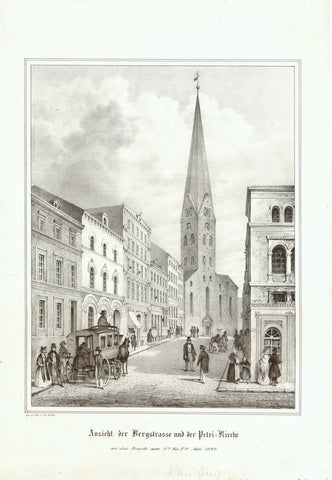 City Views, Germany, Hamburg, Bergstrasse, Petri-Kirche, Moenckebergstrasse